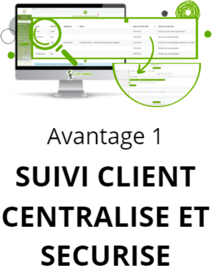 Avantage 1 : Suivi client centralisé et sécurisé