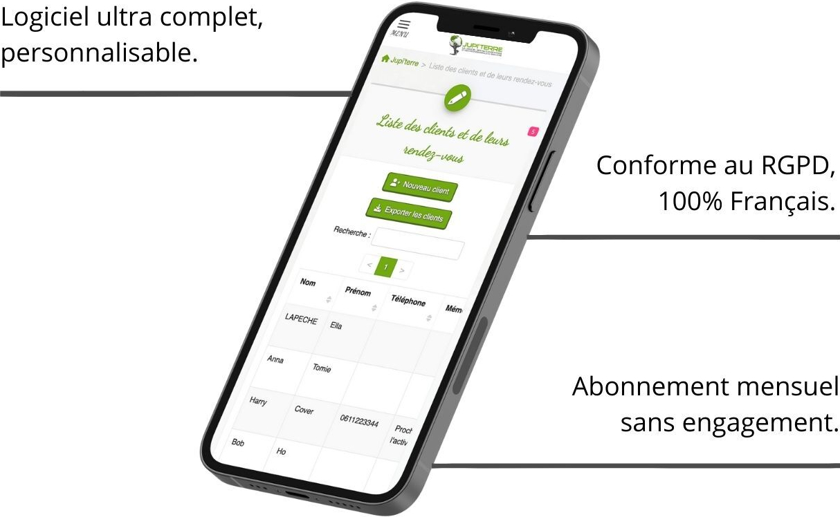 Présentation de Jupi'terre sur smartphone